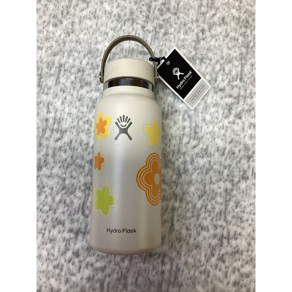 Hydro Flask 32 oz Wide Mouth Happy Days Floral Bottle LE-W32BTSHPY